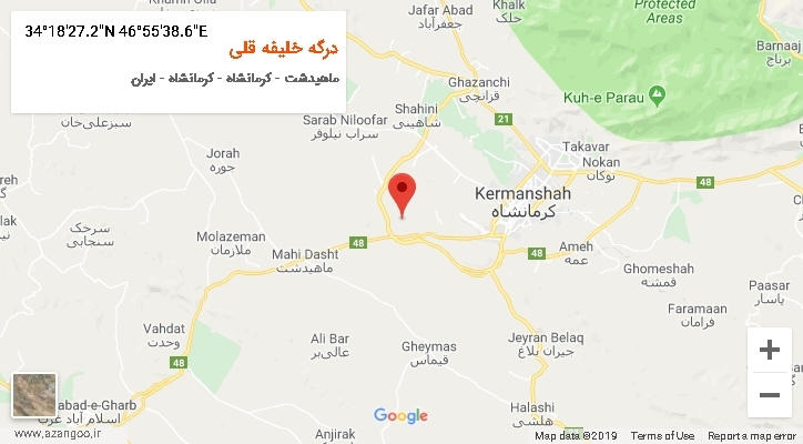 روستای درگه خلیفه قلی بر روی نقشه