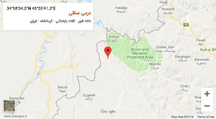 روستای درمی سفلی بر روی نقشه