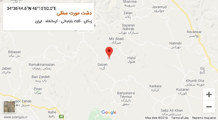 روستای دشت مورت سفلی بر روی نقشه