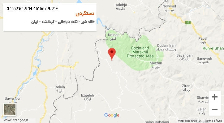 روستای دستگردی بر روی نقشه