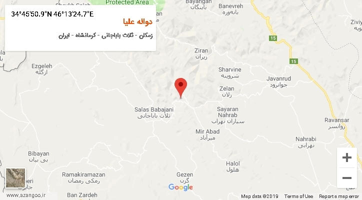 روستای دواله علیا بر روی نقشه