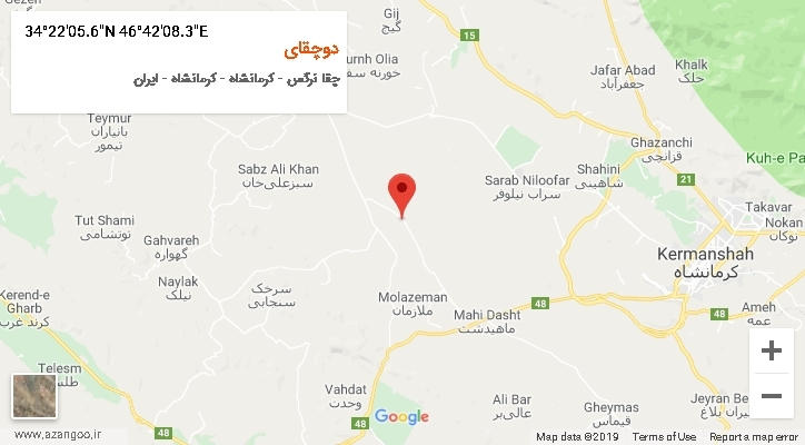 روستای دوچقای بر روی نقشه