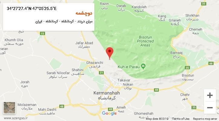 روستای دوچشمه بر روی نقشه