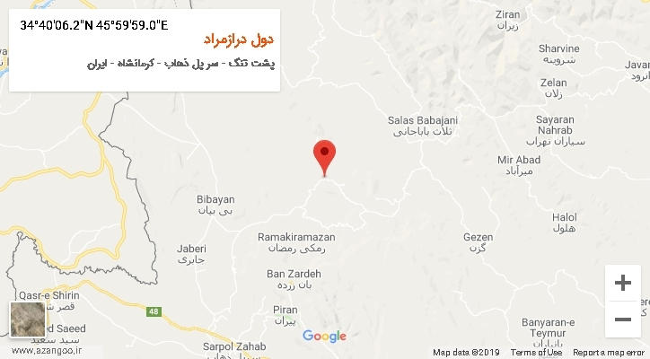 روستای دول درازمراد بر روی نقشه
