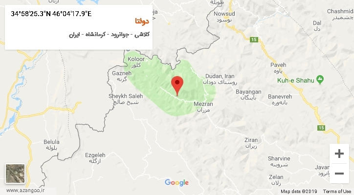 روستای دولتا بر روی نقشه