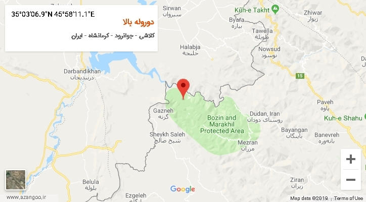 روستای دوروله بالا بر روی نقشه