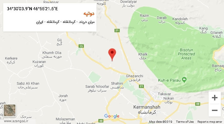 روستای دوتپه بر روی نقشه