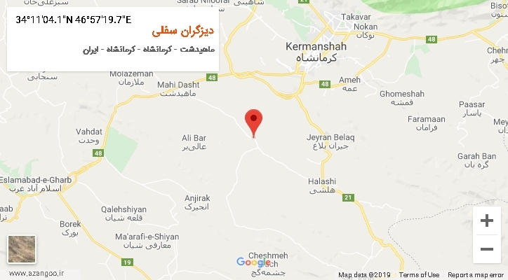 روستای دیزگران سفلی بر روی نقشه