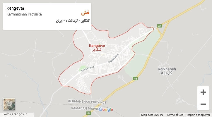 دهستان فش بر روی نقشه