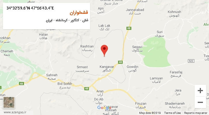 روستای فشخواران بر روی نقشه
