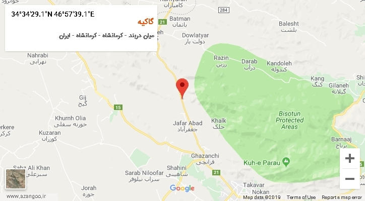روستای گاکیه بر روی نقشه