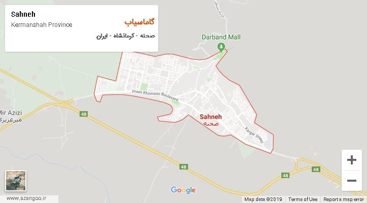 دهستان گاماسیاب بر روی نقشه