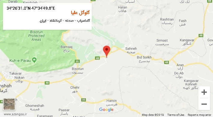 روستای گاوگل علیا بر روی نقشه