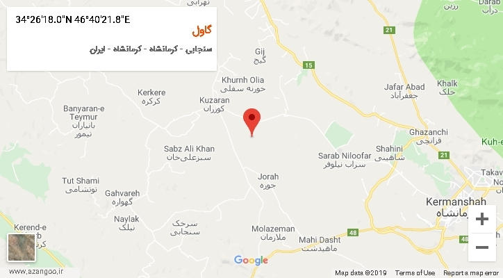 روستای گاول بر روی نقشه