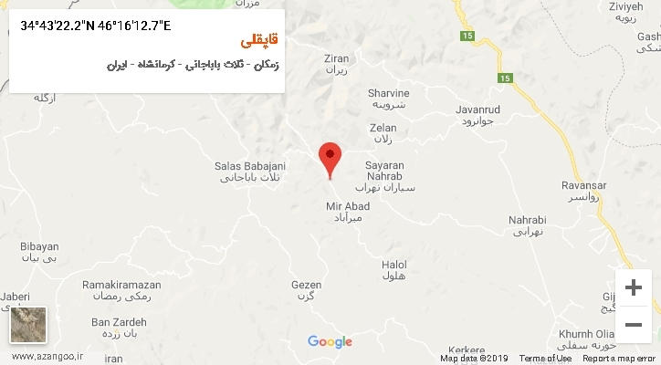 روستای قاپقلی بر روی نقشه