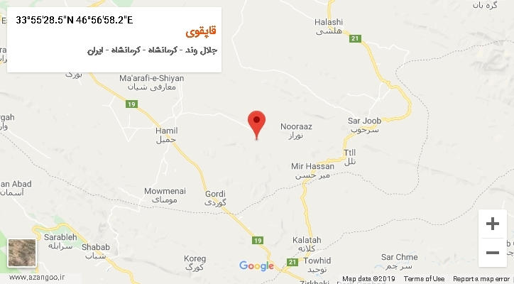 روستای قاپقوی بر روی نقشه