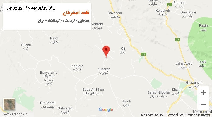 روستای قلعه اصغرخان بر روی نقشه