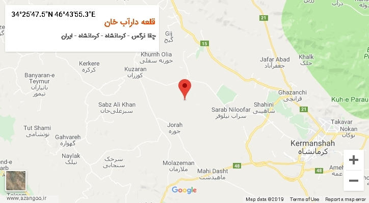 روستای قلعه دارآب خان بر روی نقشه
