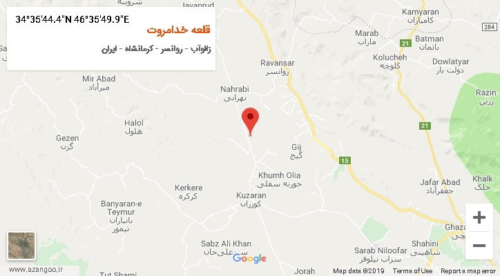 روستای قلعه خدامروت بر روی نقشه