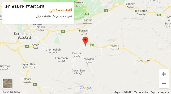 روستای قلعه محمدعلی بر روی نقشه