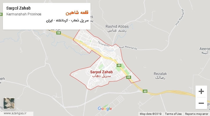 دهستان قلعه شاهین بر روی نقشه