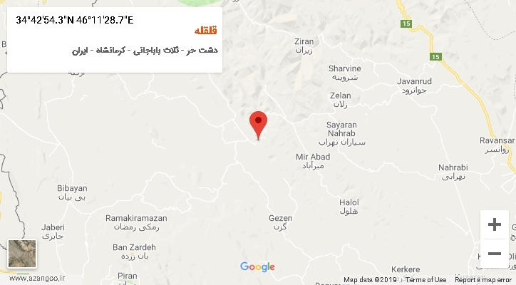 روستای قلقله بر روی نقشه
