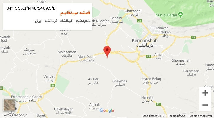 روستای قمشه سیدقاسم بر روی نقشه