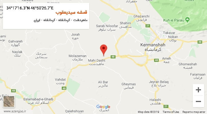 روستای قمشه سیدیعقوب بر روی نقشه