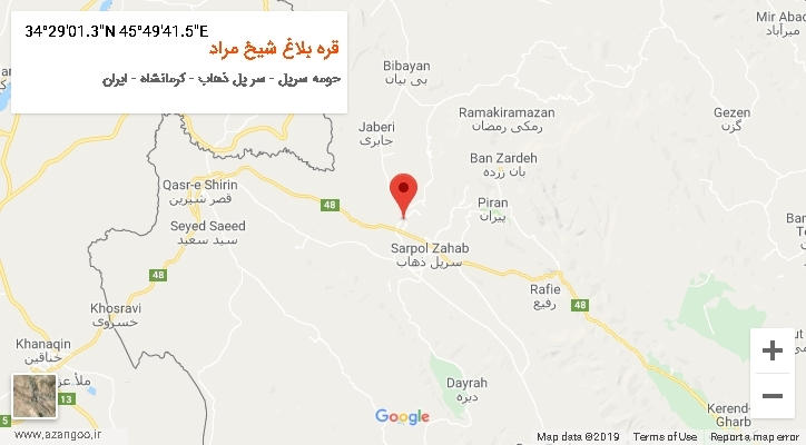 روستای قره بلاغ شیخ مراد بر روی نقشه
