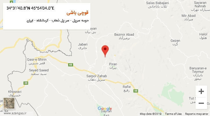 روستای قوچی باشی بر روی نقشه