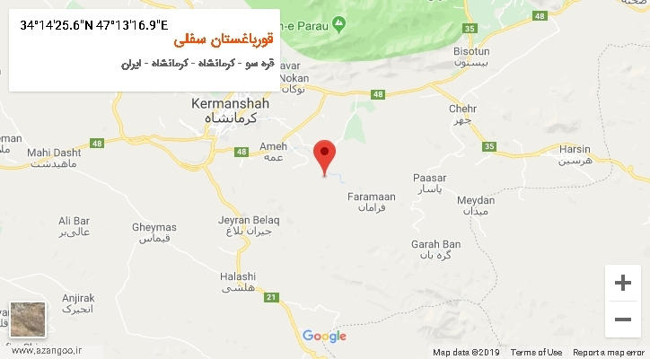 روستای قورباغستان سفلی بر روی نقشه