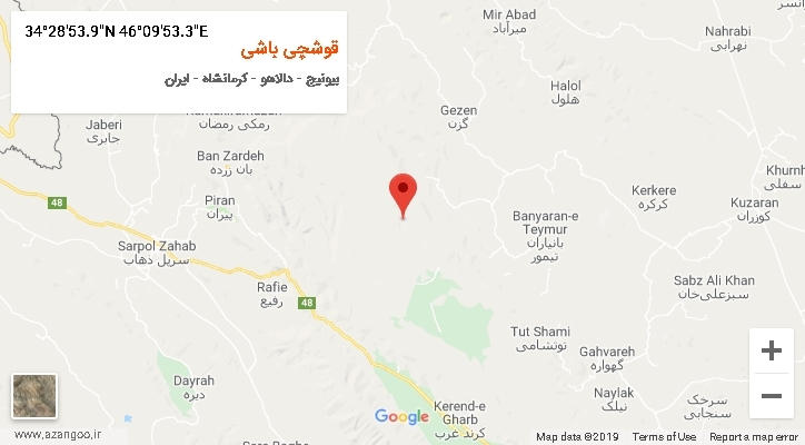 روستای قوشچی باشی بر روی نقشه