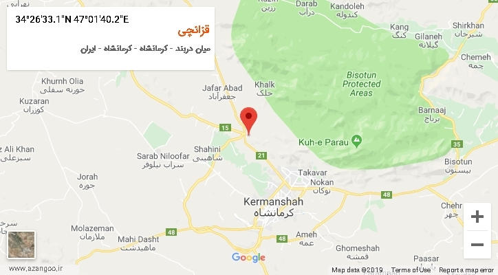 روستای قزانچی بر روی نقشه
