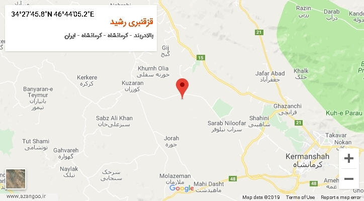 روستای قزقنبری رشید بر روی نقشه