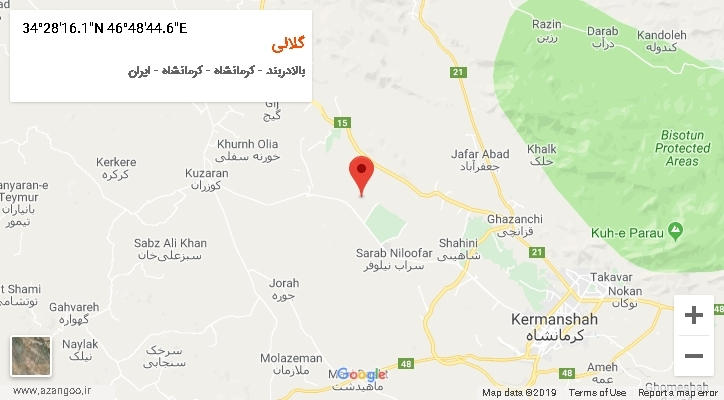 روستای گلالی بر روی نقشه