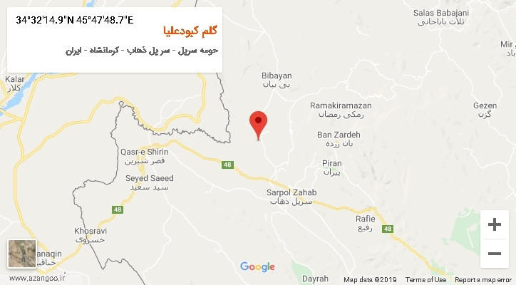 روستای گلم کبودعلیا بر روی نقشه