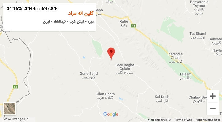 روستای گلین اله مراد بر روی نقشه