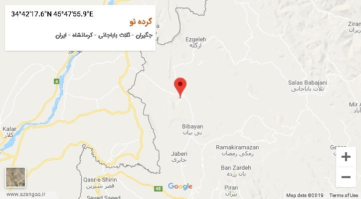 روستای گرده نو بر روی نقشه