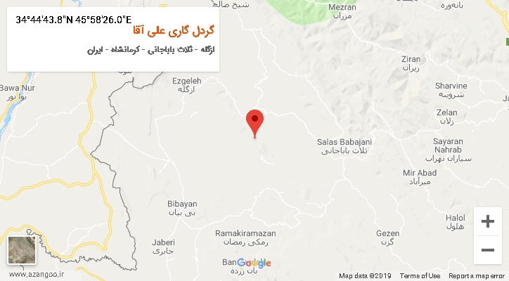 روستای گردل گاری علی آقا بر روی نقشه