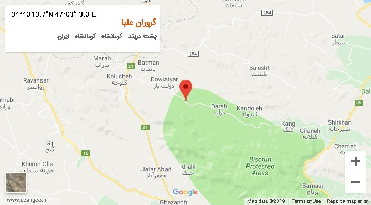 روستای گروران علیا بر روی نقشه
