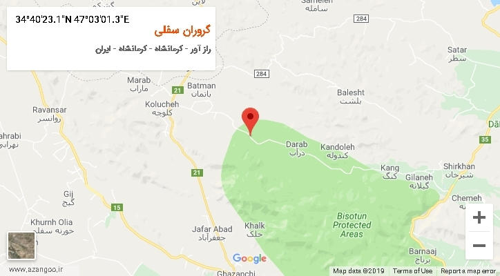 روستای گروران سفلی بر روی نقشه