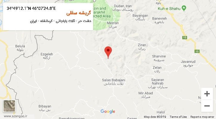 روستای گریشه سفلی بر روی نقشه