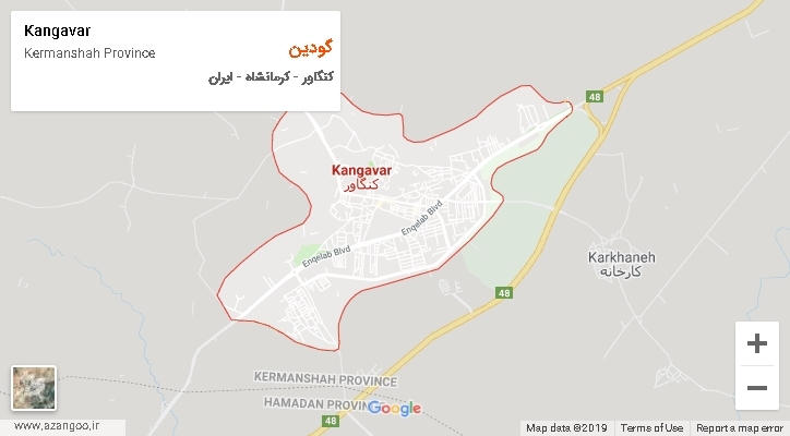 دهستان گودین بر روی نقشه