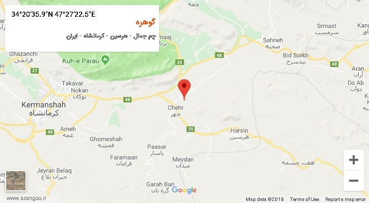 روستای گوهره بر روی نقشه