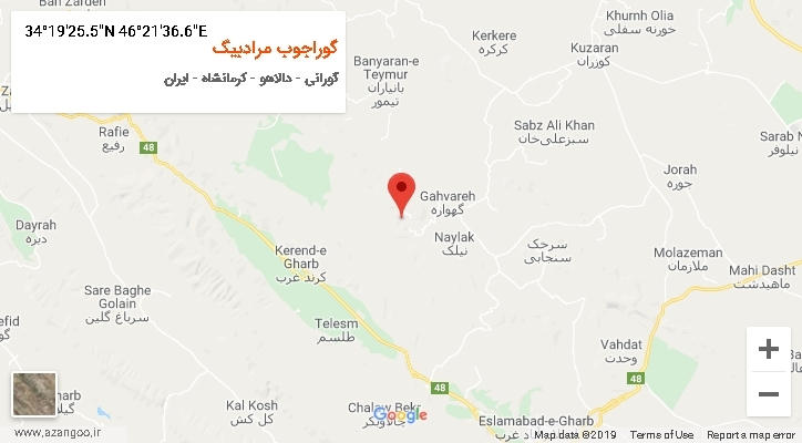 روستای گوراجوب مرادبیگ بر روی نقشه