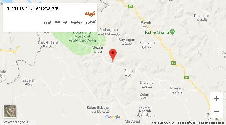 روستای گویله بر روی نقشه