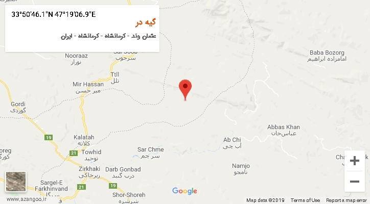 روستای گیه در بر روی نقشه