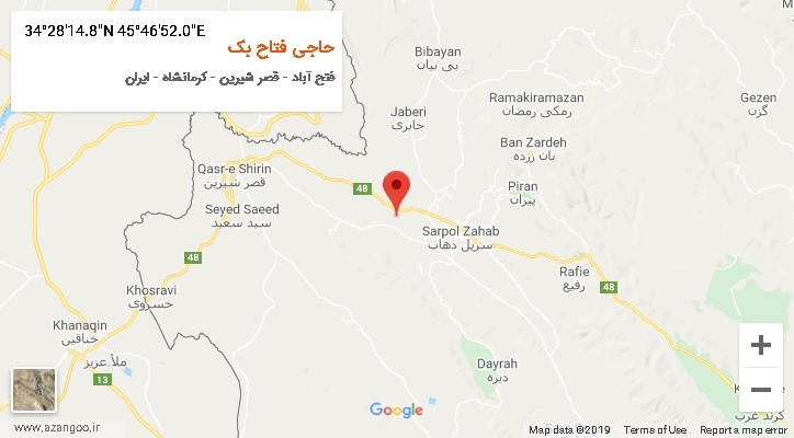 روستای حاجی فتاح بک بر روی نقشه
