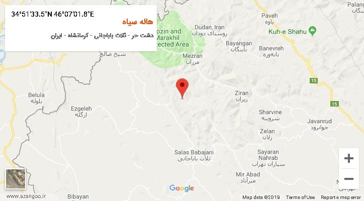 روستای هاله سیاه بر روی نقشه