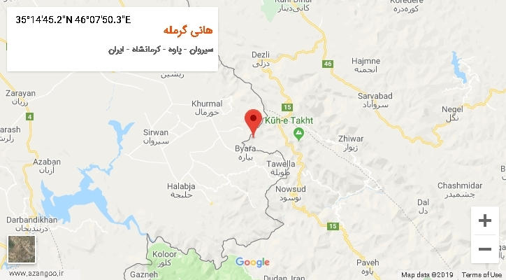 روستای هانی گرمله بر روی نقشه